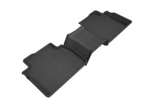 3D MAXpider - 3D MAXpider KAGU Floor Mat (BLACK) compatible with TOYOTA CAMRY 2018-2024 - Second Row - Image 1
