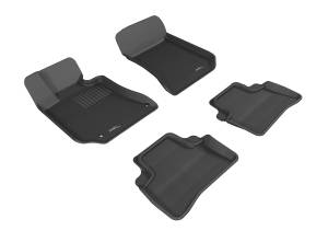 3D MAXpider - 3D MAXpider KAGU Floor Mat (BLACK) compatible with MERCEDES-BENZ E-CLASS/E63 AMG SEDAN (W212) 2010-2013 - Full Set - Image 1