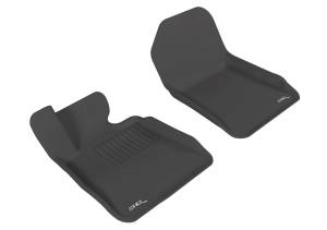 3D MAXpider - 3D MAXpider KAGU Floor Mat (BLACK) compatible with BMW 3 SERIES CONVERTIBLE (E93) RWD 2007-2013 - Front Row - Image 1