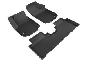 3D MAXpider - 3D MAXpider KAGU Floor Mat (BLACK) compatible with CHEVROLET EQUINOX 2018-2024 - Full Set - Image 1