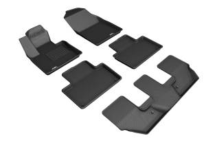 3D MAXpider - 3D MAXpider KAGU Floor Mat (BLACK) compatible with VOLVO XC90 T8 TWIN ENGINE 2015-2024 - Full Set - Image 1