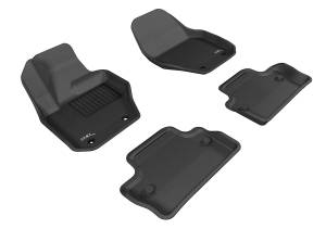 3D MAXpider - 3D MAXpider KAGU Floor Mat (BLACK) compatible with VOLVO S60/V60 2011-2018 - Full Set - Image 1