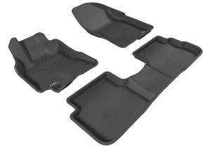 3D MAXpider - 3D MAXpider KAGU Floor Mat (BLACK) compatible with TOYOTA MATRIX 2009-2013 - Full Set - Image 1