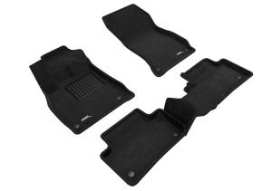 3D MAXpider - 3D MAXpider ELEGANT Floor Mat (BLACK) compatible with AUDI Q5/SQ5/SPORTBACK/PHEV 2018-2024 - Full Set - Image 1