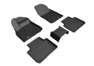 3D MAXpider - 3D MAXpider KAGU Floor Mat (BLACK) compatible with PORSCHE CAYENNE SUV/COUPE (9Y0/9Y3) 2019-2024 - Full Set - Image 1