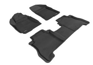 3D MAXpider - 3D MAXpider KAGU Floor Mat (BLACK) compatible with HYUNDAI SANTA FE 2010-2012 - Full Set - Image 1