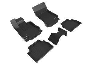 3D MAXpider - 3D MAXpider KAGU Floor Mat (BLACK) compatible with ALFA ROMEO GIULIA/GIULIA QUADRIFOGLIO 2017-2024 - Full Set - Image 1