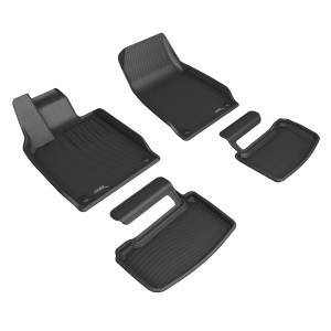 3D MAXpider - 3D MAXpider KAGU Floor Mat (BLACK) compatible with PORSCHE TAYCAN (9J1) 2020-2024 - Full Set - Image 1