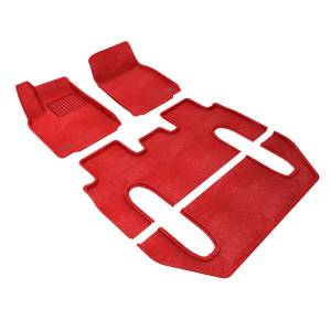 3D MAXpider - 3D MAXpider PREMIUM Floor Mat (RED) compatible with TESLA MODEL X 2022-2024 - Full Set - Image 1