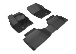 3D MAXpider - 3D MAXpider KAGU Floor Mat (BLACK) compatible with FORD FUSION 2017-2020 - Full Set - Image 1