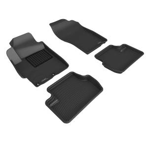 3D MAXpider - 3D MAXpider KAGU Floor Mat (BLACK) compatible with MITSUBISHI LANCER / EVOLUTION X 2008-2017 - Full Set - Image 1